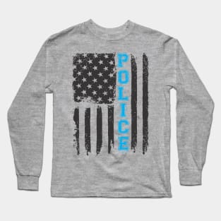 Police Flag Long Sleeve T-Shirt